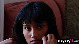 Asian Hottie Angel Constance Strips Outdoors