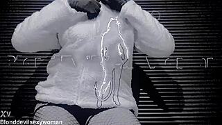 Does this blonde's hairy pussy taste delicious?