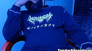 Milf feels intense pleasure stroking big black cock