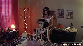 Step Mom And Ally's Step Daughter Almost Caught By Step Dad During Intense Sex