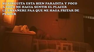 The wife is shared by her husband with his godson, whom she debuts and enjoys fully