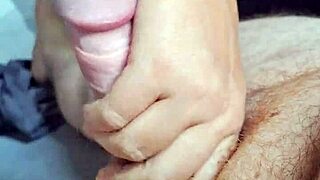 Asian Teen Gives Quick Handjob to Friend