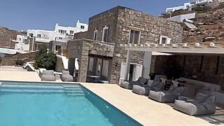 leaving brazil to bend over a greek beauty for anal