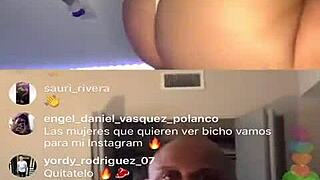 Thick Puerto Rican shakes big ass on the6show insta, flaunting natural tits