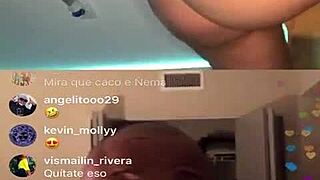 Thick Puerto Rican shakes big ass on the6show insta, flaunting natural tits