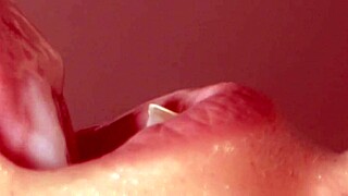 hey, wanna see this japanese babe swallow cum? close-up blowjob in love story pt 03.