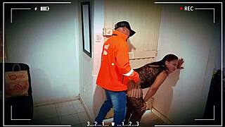 Slamming Colombian Milf in Lingerie Sucks and Fucks Delivery Guy Hard