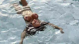 Monika Fox Delivers Wild Blowjob and Shower by Pool