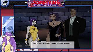 blonde and redhead play games with muscular bodybuilder