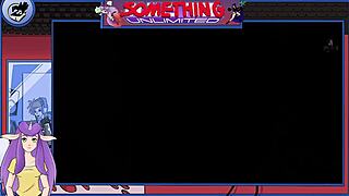 blonde and redhead play games with muscular bodybuilder