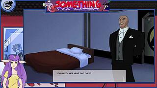 blonde and redhead play games with muscular bodybuilder