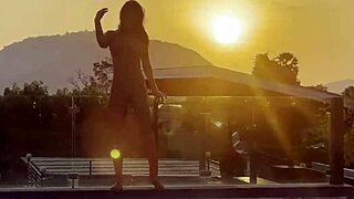 Monika Fox Delivers Wild Blowjob and Shower by Pool