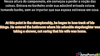 Brazilian Teen 18+ Brunette Sucked by Father-in-Law in Secret Bathroom Encounter