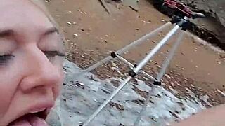 yo, watch this public fuck with a messy facial finish.