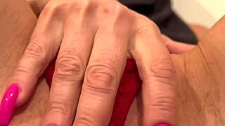 Bold masturbation orgasm close up