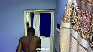 so, this gateman totally drilled the house girl. he filled her tight pussy with a messy creampie!