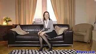 Amateur Babe in Stockings and Heels Enjoys Suggestive Ride with British Older Man