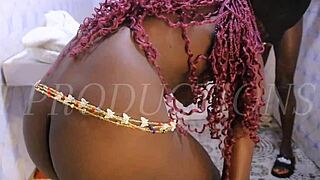 shower time turns steamy as two horny african couples kiss and suck