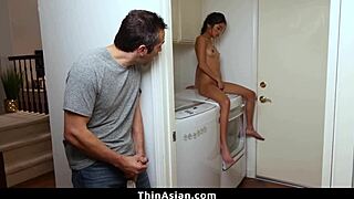 asian teen enticing him to reveal his big cock while he watches