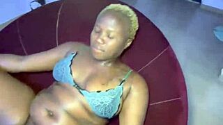 Hot curvy ebony lady learns a hard lesson with strapon action