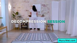 Oh wow, first nuru massage from teen 18+ masseuse!