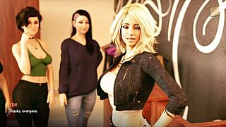 A O A Academy 49: Blonde Teen with Big Tits Shines in Wild Scene. Her Boobs Steal the Show!