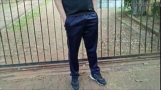 man, this hot wife started with a blowjob right there with the farm guard!