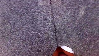 Slutty Doll Bent Over for Public Anal Toy Play Outdoors