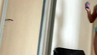 Freaky big ass housewife rides in doggystyle, showing her big clit