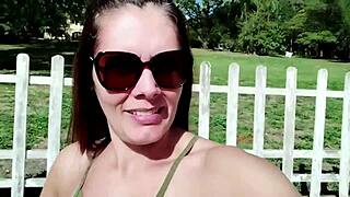 man, this hot wife started with a blowjob right there with the farm guard!