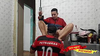 I had rough first-time sex with my trans friend, creampieing his pussy