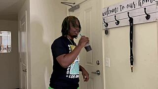 A perfect booty friend enjoys a secret meeting before her husband returns