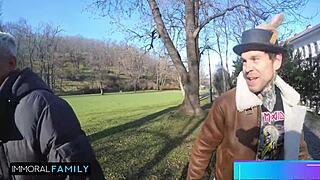 easter bunny sluts katy and mia get cunts stuffed in taboo egg hunt with rough double action