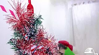 Brazilian slutty Mummy Claus rewards good boy with tight wet pussy. Christmas gift includes wild anal and blowjob in part 1 of 3.