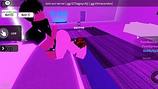 In ROBLOX condo, random dude asks for ASSJOB, good girl fulfills request