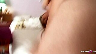 Cute blonde step-sister with blue eyes and perky tits seduces for rough homemade fuck.
