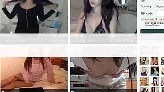 Ebony Teen 18+ with Glasses Teases and Squirts on Webcam