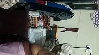 Aunty shows off her big tits in a sneaky hidden clip