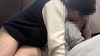 teen roomie at 18 rides hard without stopping in steamy action.