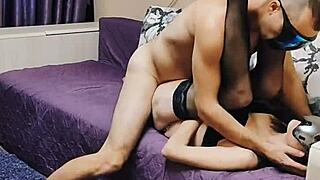 A Neighbor Seduces The CRAFTSMEN With Hot Lingerie In Homemade Clip.