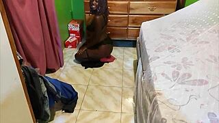 18yo colombian girl caught praying for big dick on knees, talks dirty