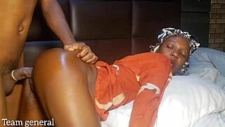 Wow, look at that creamy pussy getting bent over in the bedroom?