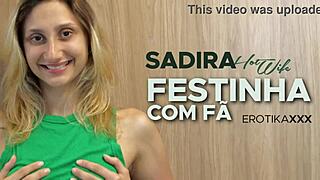 sadira hotwife teases with a wet blowjob in erotikaxxx trailer shoot 😍