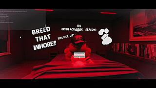 Fucking that cuck's snowbunny girlfriend hard in the ass!