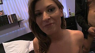 Victoria Celebrates Getting Fucked In Three By Eating Fruit And Sperm