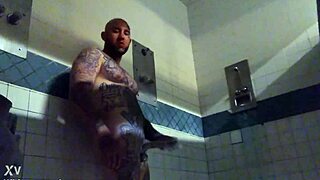watch this prisoner masturbate to a wet cumshot on his big white tattooed cock?