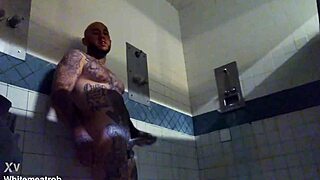 watch this prisoner masturbate to a wet cumshot on his big white tattooed cock?