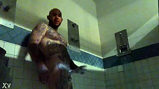 watch this prisoner masturbate to a wet cumshot on his big white tattooed cock?