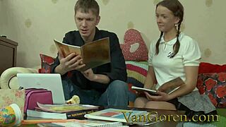 Students Skip Boring Lessons to Fuck with Big Hairless Cock Instead of Studying