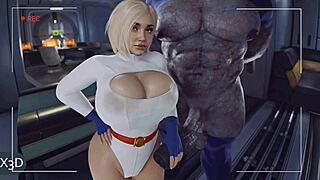 Darkdseid breeds Power Girl with monster cock in comic scene